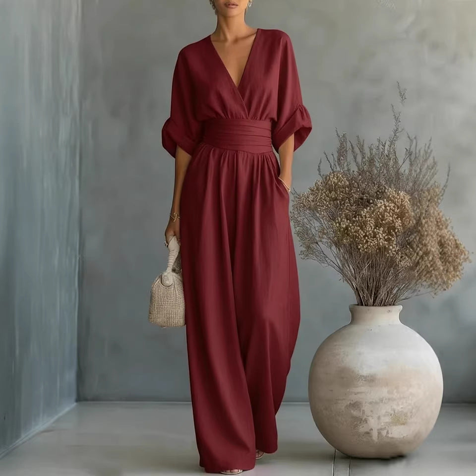 Rita| Jumpsuit Casual Decote em V