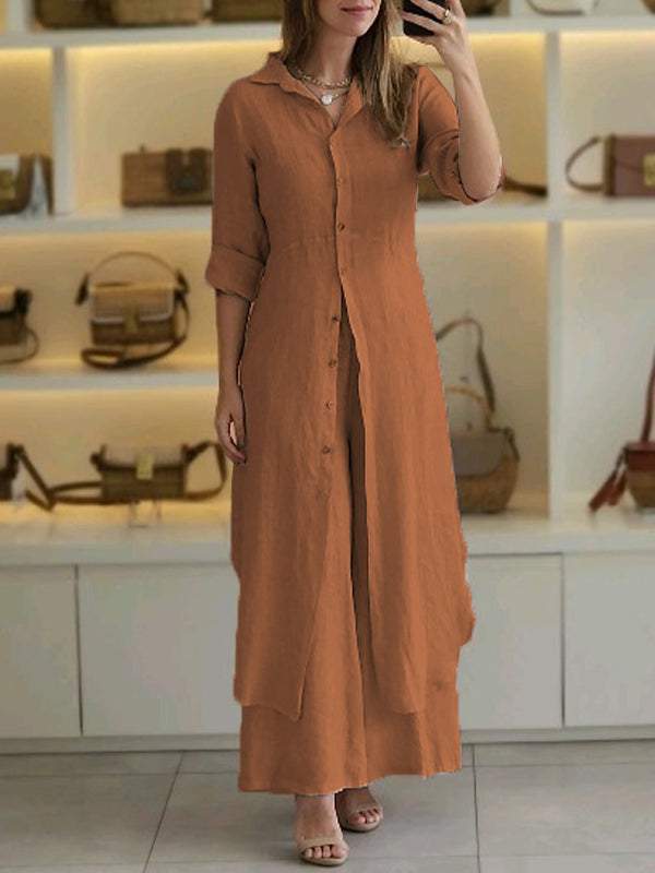 VESTIDO MIDI CAMISEIRO DE LINHO