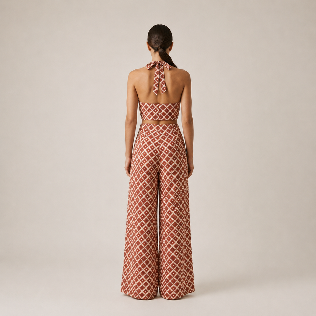 RITA | CONJUNTO ELEGANTE COM DESIGN DE OMBROS DESCOBERTOS PARA MULHER
