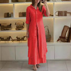 VESTIDO MIDI CAMISEIRO DE LINHO