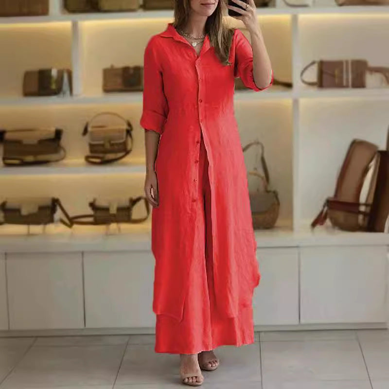 VESTIDO MIDI CAMISEIRO DE LINHO