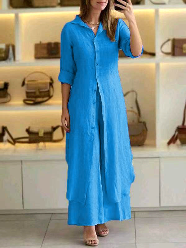 VESTIDO MIDI CAMISEIRO DE LINHO