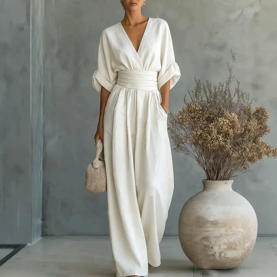 Rita| Jumpsuit Casual Decote em V