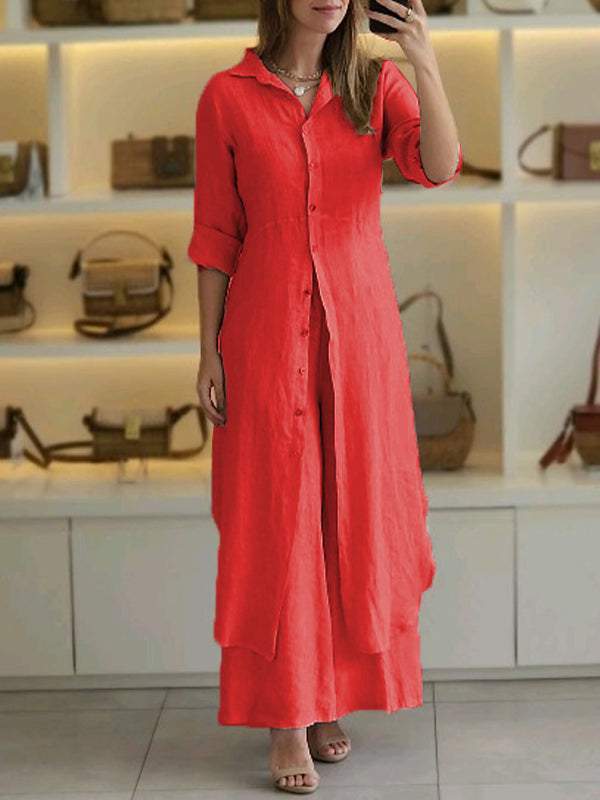 VESTIDO MIDI CAMISEIRO DE LINHO