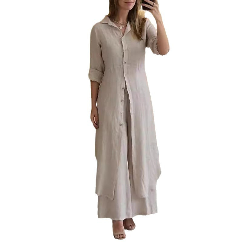 VESTIDO MIDI CAMISEIRO DE LINHO