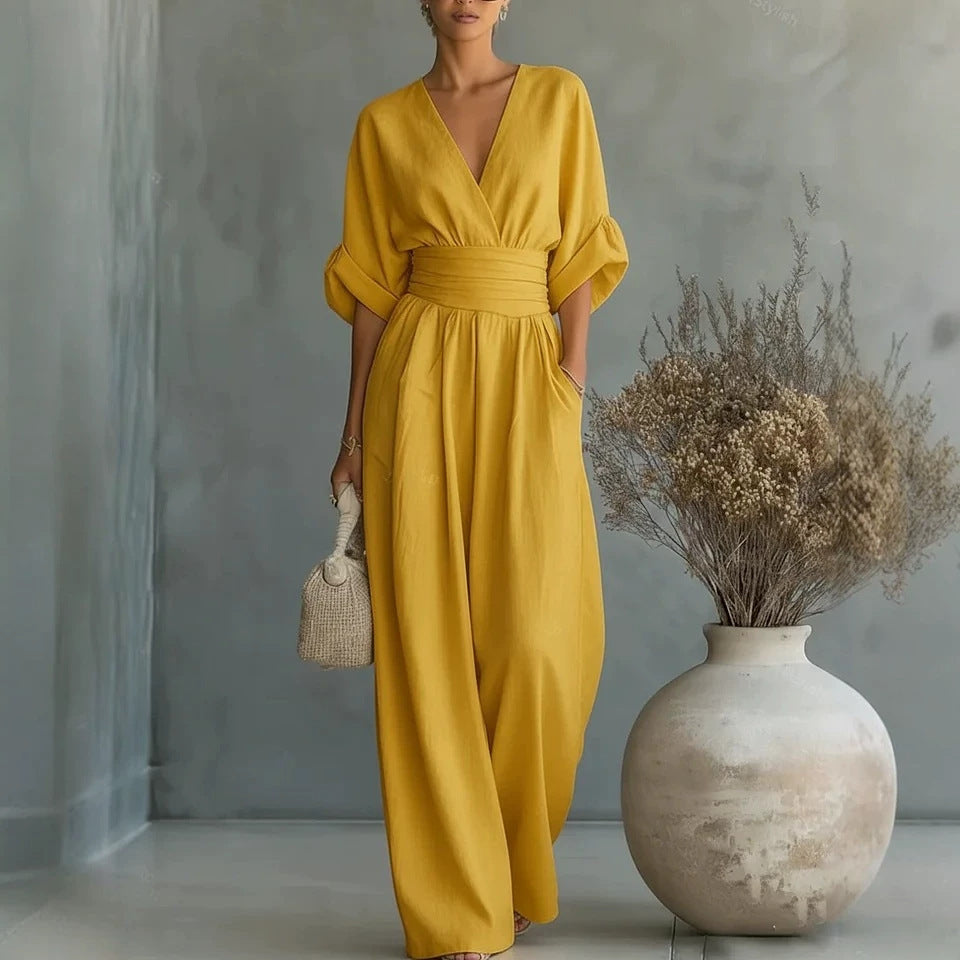 Rita| Jumpsuit Casual Decote em V