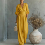 Rita| Jumpsuit Casual Decote em V