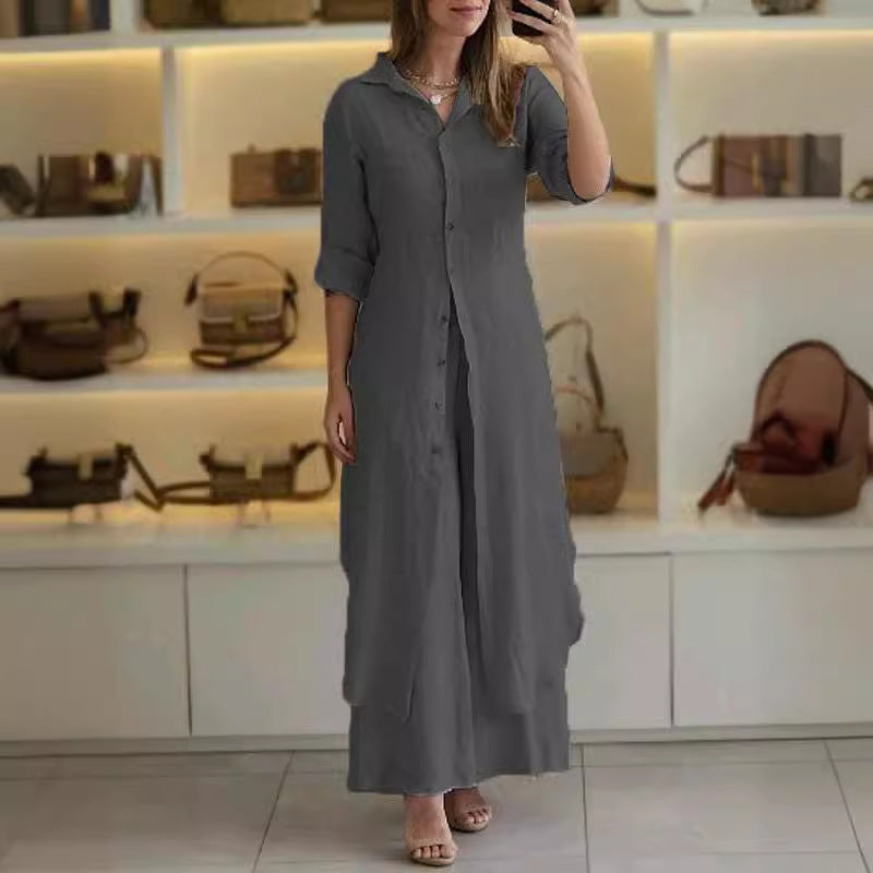 VESTIDO MIDI CAMISEIRO DE LINHO